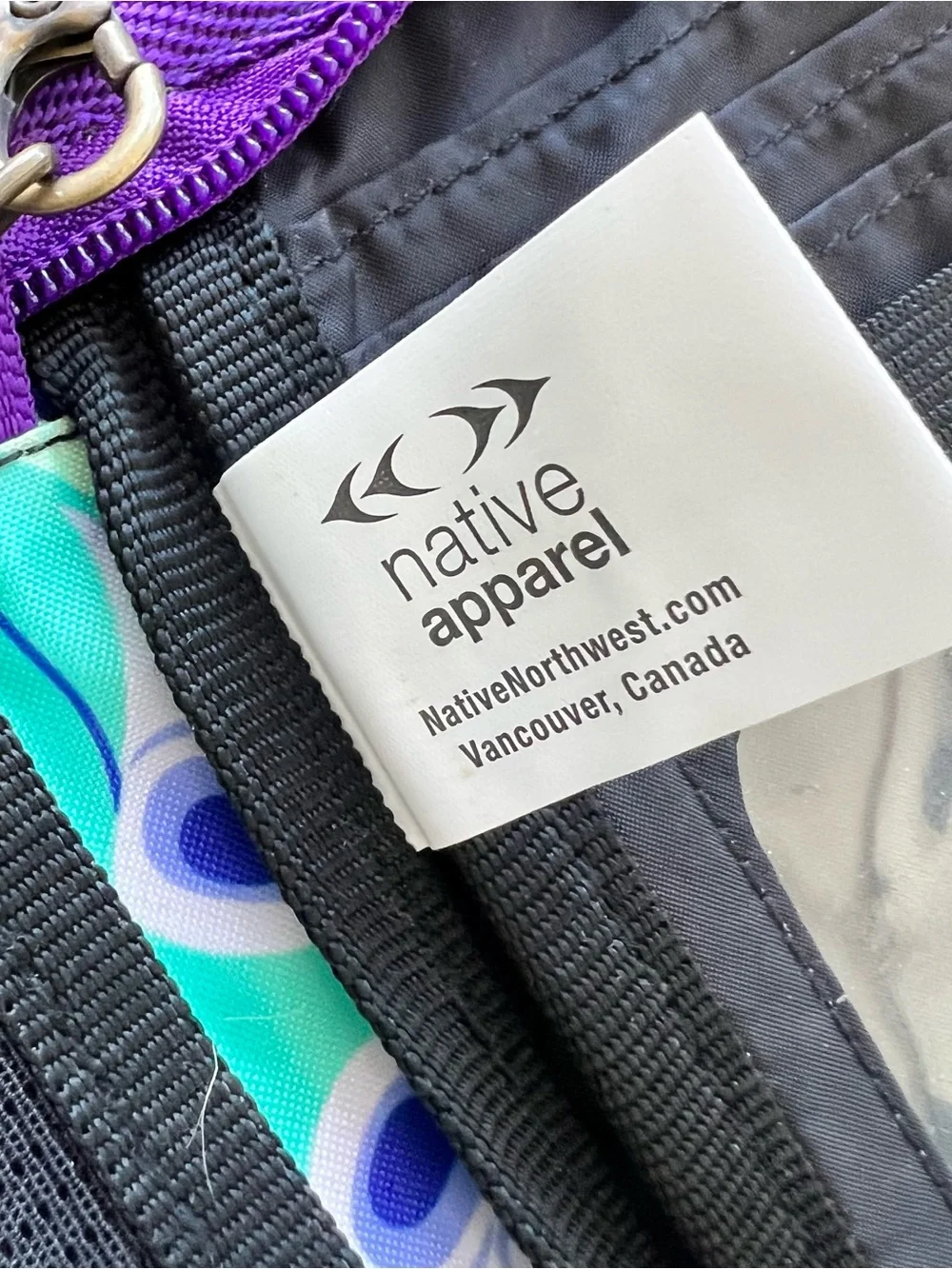Women’s Teal & Purple Printed Crossbody Wallet